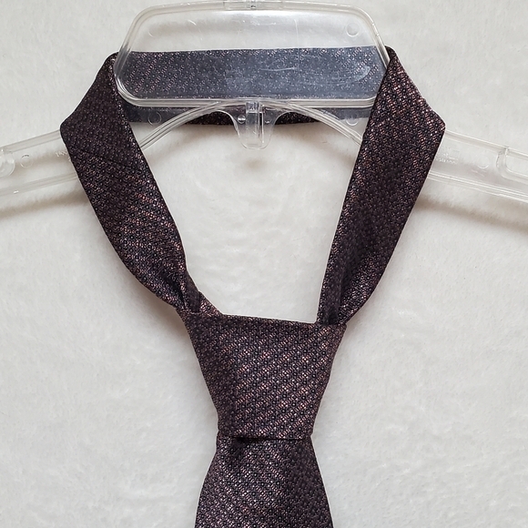 Oscar de la Renta Vintage Navy Blue Pink Diamond Floral Necktie - Picture 3 of 11